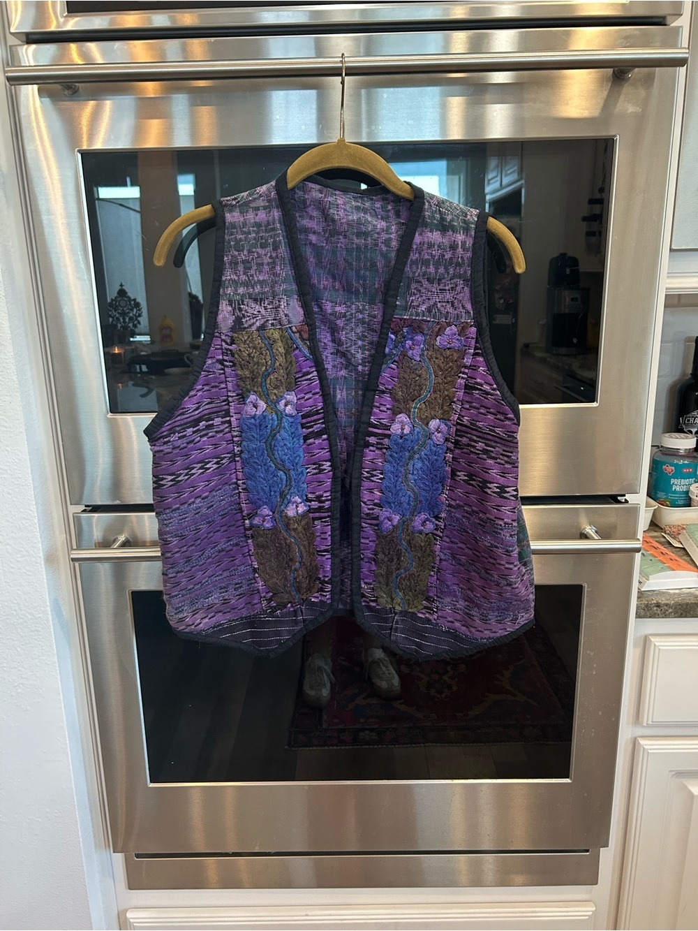 Handmade Guatemalan Purple Floral Embroidered Vest XS/S? GUC